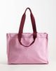 ASOS DESIGN ASOS DESIGN canvas boxy tote bag with internal laptop compartment in pink-Multi - 1