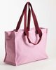 ASOS DESIGN ASOS DESIGN canvas boxy tote bag with internal laptop compartment in pink-Multi - 3