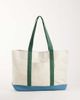 ASOS DESIGN ASOS DESIGN canvas color block tote bag in ecru-White - 1