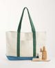 ASOS DESIGN ASOS DESIGN canvas color block tote bag in ecru-White - 2
