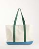 ASOS DESIGN ASOS DESIGN canvas color block tote bag in ecru-White - 4
