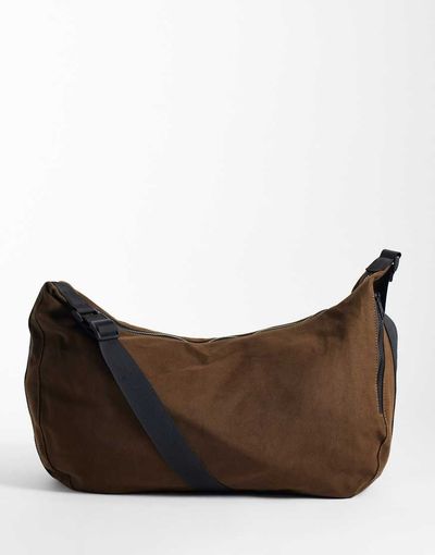 ASOS DESIGN ASOS DESIGN canvas crossbody bag in brown