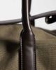 ASOS DESIGN ASOS DESIGN canvas fabric carryall bag with contrast brown straps in khaki green - 3