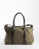 ASOS DESIGN ASOS DESIGN canvas fabric carryall bag with contrast brown straps in khaki green - 4