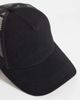 ASOS DESIGN ASOS DESIGN canvas trucker cap in black - 2