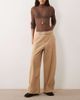 ASOS DESIGN ASOS DESIGN canvas wide leg jean with belt in khaki-Green - 1