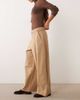 ASOS DESIGN ASOS DESIGN canvas wide leg jean with belt in khaki-Green - 2