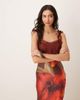 ASOS DESIGN ASOS DESIGN cap sleeve chiffon midi dress in red floral print-Multi - 2