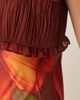ASOS DESIGN ASOS DESIGN cap sleeve chiffon midi dress in red floral print-Multi - 3