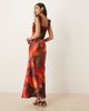 ASOS DESIGN ASOS DESIGN cap sleeve chiffon midi dress in red floral print-Multi - 4