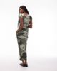 ASOS DESIGN ASOS DESIGN cap sleeve midi dress in green abstract floral print - 4