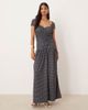 ASOS DESIGN ASOS DESIGN cap sleeve ruched front maxi dress in polka dot-Multi - 1
