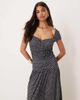 ASOS DESIGN ASOS DESIGN cap sleeve ruched front maxi dress in polka dot-Multi - 2