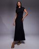 ASOS DESIGN ASOS DESIGN cap sleeve seam detailing midi dress in black-No color - 1