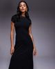 ASOS DESIGN ASOS DESIGN cap sleeve seam detailing midi dress in black-No color - 4