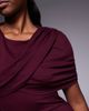 ASOS DESIGN ASOS DESIGN cape detail midi dress in burgundy-Red - 2