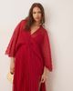ASOS DESIGN ASOS DESIGN cape detail pleated maxi dress in cherry-Red - 2