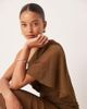 ASOS DESIGN ASOS DESIGN cape one-shoulder ruched bodice maxi dress in deep olive-Green - 4