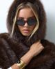 ASOS DESIGN ASOS DESIGN cape scarf with hood in chocolate fur-Brown - 3