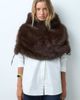 ASOS DESIGN ASOS DESIGN cape scarf with hood in chocolate fur-Brown - 4