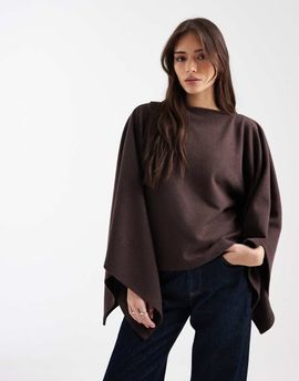 ASOS DESIGN ASOS DESIGN cape style supersoft top in brown