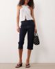 ASOS DESIGN ASOS DESIGN capri jeans with front pockets in rinse-Navy - 1