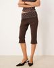 ASOS DESIGN ASOS DESIGN capri pants with mesh detail in brown polka dots - part of a set-Multi - 2