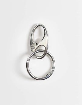 ASOS DESIGN ASOS DESIGN carabiner and o ring jeans clip in silver