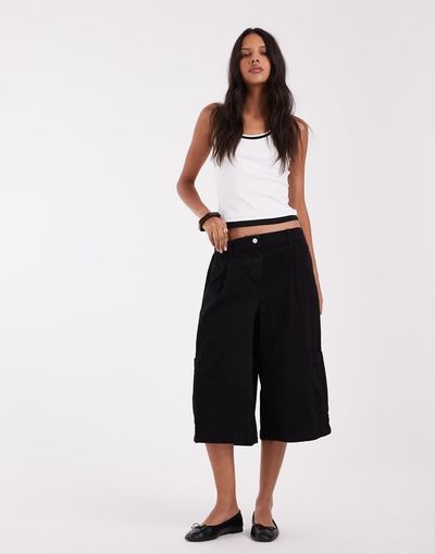 ASOS DESIGN ASOS DESIGN cargo jort in black-Brown