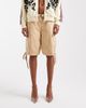 ASOS DESIGN ASOS DESIGN cargo pocket longline shorts in stone-Green - 2