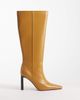 ASOS DESIGN ASOS DESIGN Cassia chisel toe fitted heeled knee boots in camel-Neutral - 1