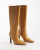 ASOS DESIGN ASOS DESIGN Cassia chisel toe fitted heeled knee boots in camel-Neutral - 2