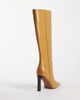 ASOS DESIGN ASOS DESIGN Cassia chisel toe fitted heeled knee boots in camel-Neutral - 4