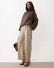 ASOS DESIGN ASOS DESIGN casual harrington jacket with funnel neck in brown pinstripes - 3