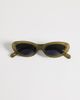 ASOS DESIGN ASOS DESIGN cat-eye sunglasses in milky green frame with smoke lens - 3