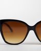 ASOS DESIGN ASOS DESIGN cat eye sunglasses in black with gradient brown lenses - 2