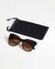 ASOS DESIGN ASOS DESIGN cat eye sunglasses in black with gradient brown lenses - 3