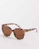 ASOS DESIGN ASOS DESIGN cat eye sunglasses in milky tort with brown lenses - 1