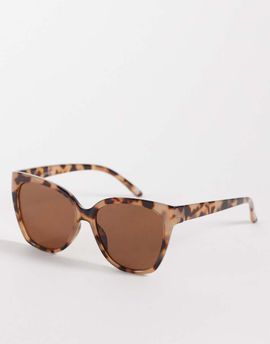 ASOS DESIGN ASOS DESIGN cat eye sunglasses in milky tort with brown lenses