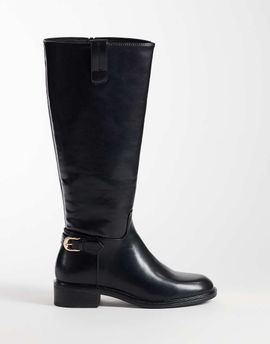 ASOS DESIGN ASOS DESIGN Cecile flat riding knee boots in black