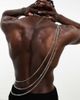 ASOS DESIGN ASOS DESIGN chain body harness with cross body detail in silver tone - 2