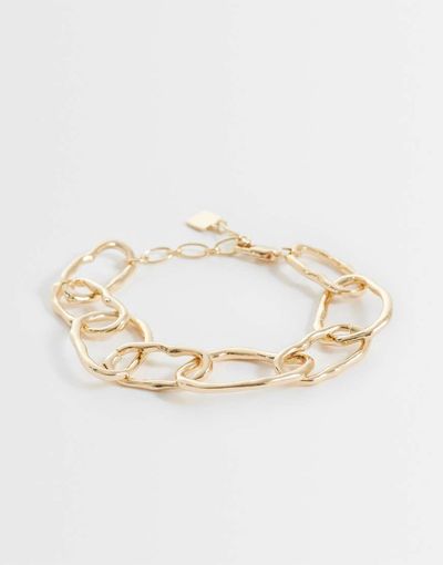ASOS DESIGN ASOS DESIGN chain bracelet with molten links in gold tone