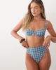ASOS DESIGN ASOS DESIGN Charlie Azores high leg high waist bikini bottoms in plaid-Blue - 2