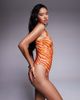 ASOS DESIGN ASOS DESIGN Charlie swimsuit with ring in orange animal print - 3