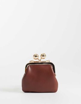 ASOS DESIGN ASOS DESIGN charm pouch in tan-Brown