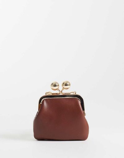 ASOS DESIGN ASOS DESIGN charm pouch in tan-Brown