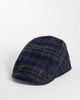 ASOS DESIGN ASOS DESIGN check flat cap in navy - 1