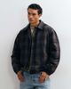 ASOS DESIGN ASOS DESIGN check jacket with contrast collar and quilted lining in green-Black - 2