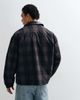 ASOS DESIGN ASOS DESIGN check jacket with contrast collar and quilted lining in green-Black - 3