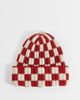 ASOS DESIGN ASOS DESIGN checkerboard crochet beanie in orange - 1
